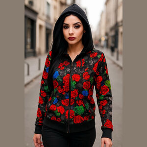 Burton Black Full Zip Hoodie Size Small